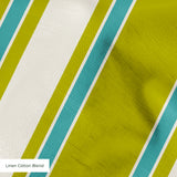 Mod Stripes, Chartreuse Fabric