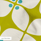 Square Mod in Chartreuse — square mod print, in acid olive and chartreuse on warm ivory