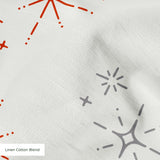 Retro Starburst, Ivory Fabric