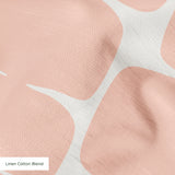 Atomic Bricks in Petal — atomic bricks print, in soft blush pink with a white grid