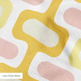 Mod Waves in Palm Springs — mod waves print, in buttery yellow and soft pink on cream