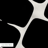 Atomic Bricks in Onyx — atomic bricks print, in dense onyx black with a white grid