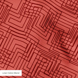 Interlock in Dusty Rose — interlock print, in brick coral over dusty red