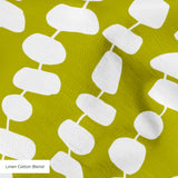 Atomic Stack in Avocado — atomic stack print, in cream forms on a bright avocado chartreuse ground