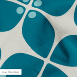 Square Mod in Pacific — square mod print, in saturated petrol teal on bone