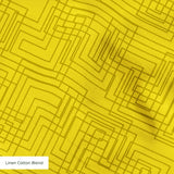 Interlock in Mustard — interlock print, in saturated mustard yellow