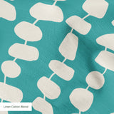 Atomic Stack in Lagoon — atomic stack print, in white forms on a clear lagoon teal ground