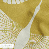 Egret of Joy in Oro Domino — egret of joy print, in antique gold on bone, a lighter domino colorway