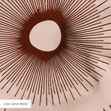 Retro Sunburst in Petal — retro sunburst print, in blush pink and warm peach around a soft dark center