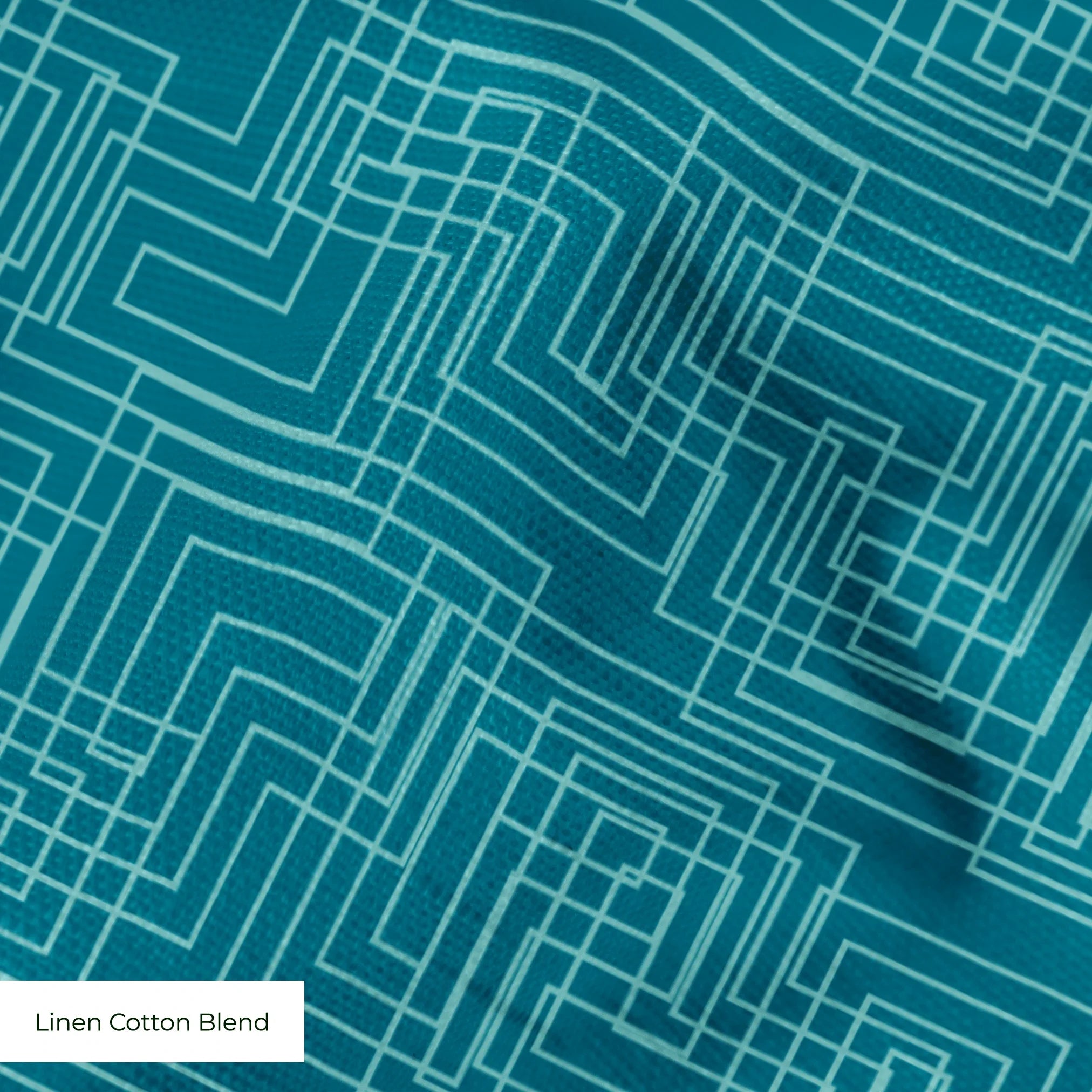 Interlock in Teal — interlock print, in deep petrol teal