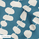 Atomic Stack in Slate — atomic stack print, in white forms on a dusty slate blue ground