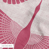 Egret of Joy in Dusty Rose — egret of joy print, in dusty rose and berry pink on a soft blush ground