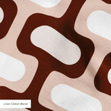 Mod Waves in Amalfi Coast — mod waves print, in warm rust and chocolate brown on cream