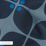 Square Mod in Midnight — square mod print, in deep indigo with a slate blue shadow, dark and moody