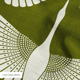 Egret of Joy in Olive — egret of joy print, in deep olive and avocado on cream
