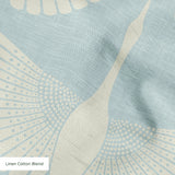 Egret of Joy in Duck Egg — egret of joy print, in pale duck egg blue on soft white