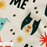 Retro Rescue Dogs — retro rescue dogs print, in teal, cream and red on a soft cream ground