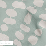 Atomic Stack in Mint — atomic stack print, in white forms on a soft sage mint ground