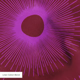 Retro Starburst in Plum — retro starburst print, in deep plum glowing out into magenta and violet halos