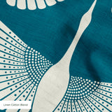 Egret of Joy, Teal Fabric