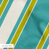 Mod Stripes, Teal Fabric