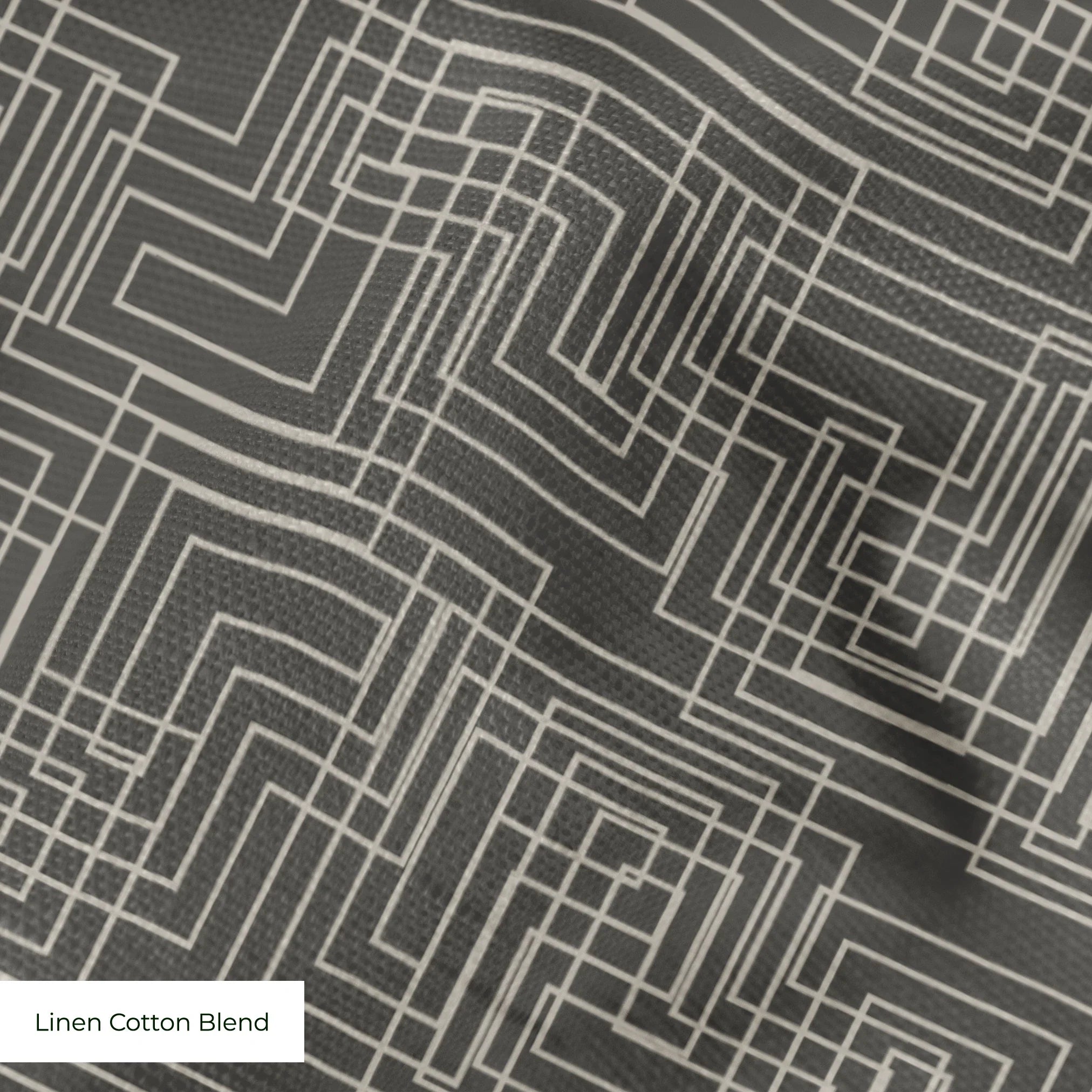 Interlock in Gray — interlock print, in mid grey, quietly textured