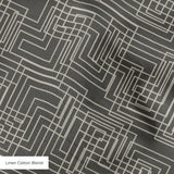 Interlock in Gray — interlock print, in mid grey, quietly textured