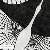 Egret of Joy in Ivory — egret of joy print, in charcoal and black on warm ivory