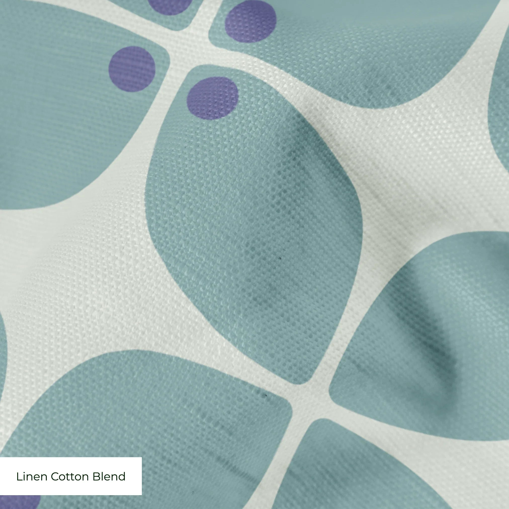Square Mod in Mint — square mod print, in soft eucalyptus mint on chalk white
