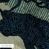 Twilight Grove in Midnight — twilight grove print, in deep teal and midnight blue, dark and moody