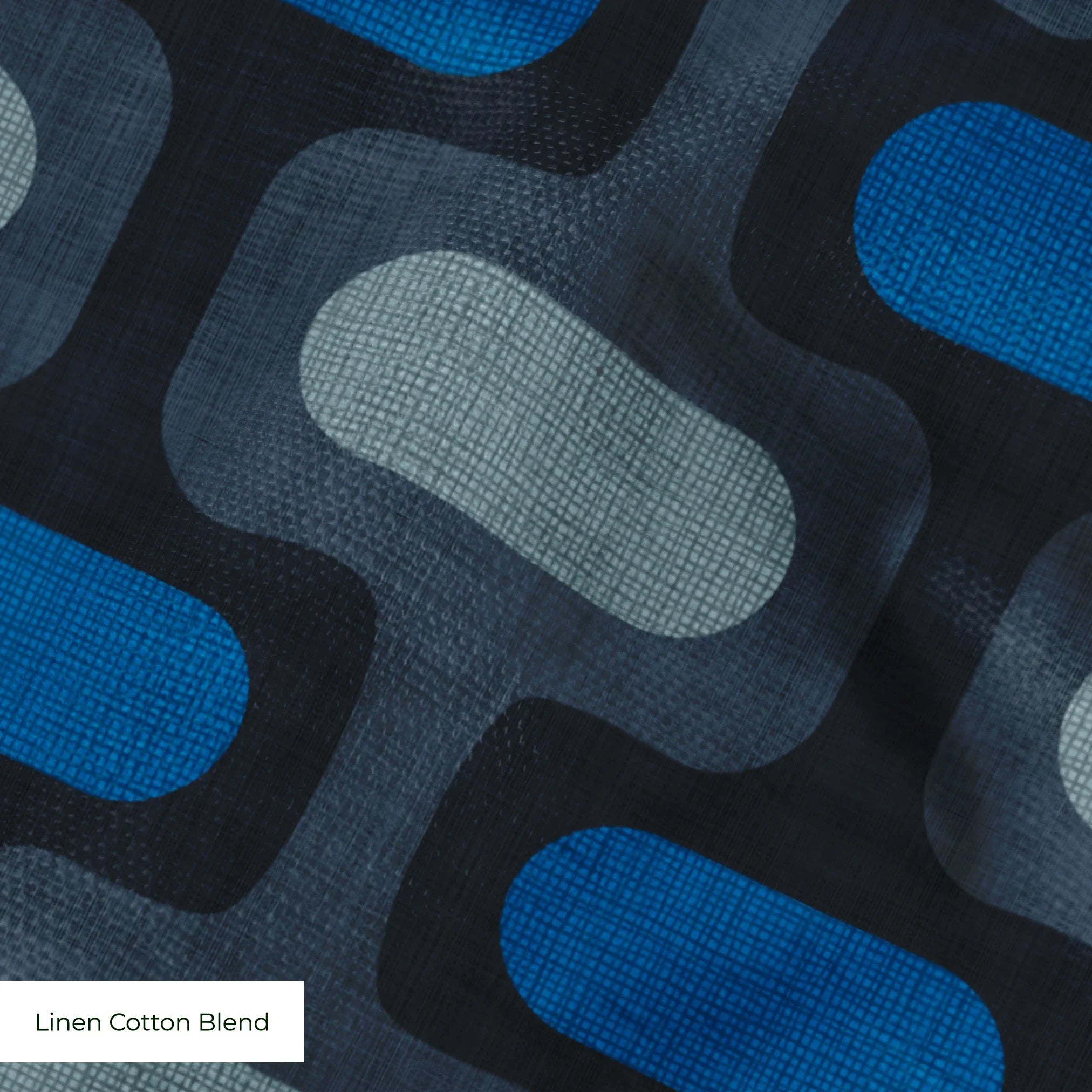 Mod Waves in Big Sur — mod waves print, in deep navy and slate blue, tonal and moody