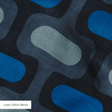 Mod Waves in Big Sur — mod waves print, in deep navy and slate blue, tonal and moody