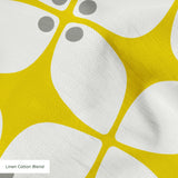 Square Mod in Yellow — square mod print, in chrome yellow with a pale center on bright white