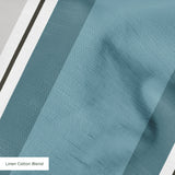 Vertical stripes in gray, dark charcoal, teal, light blue-gray, and white forming a geometric patter