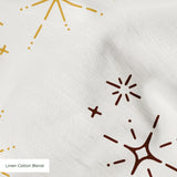 Retro Starburst, Saffron Fabric