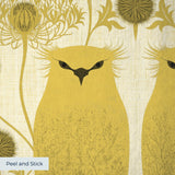 Owl Assembly, Mustard Wallpaper