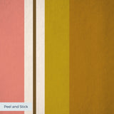 Offset Stripes, Mustard Wallpaper