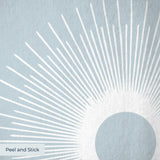Retro Sunburst, Slate Wallpaper