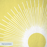 Retro Sunburst, Lemon Wallpaper