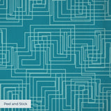 Interlock, Teal Wallpaper