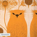 Owl Assembly, Saffron Wallpaper