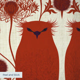 Owl Assembly, Ruby Wallpaper