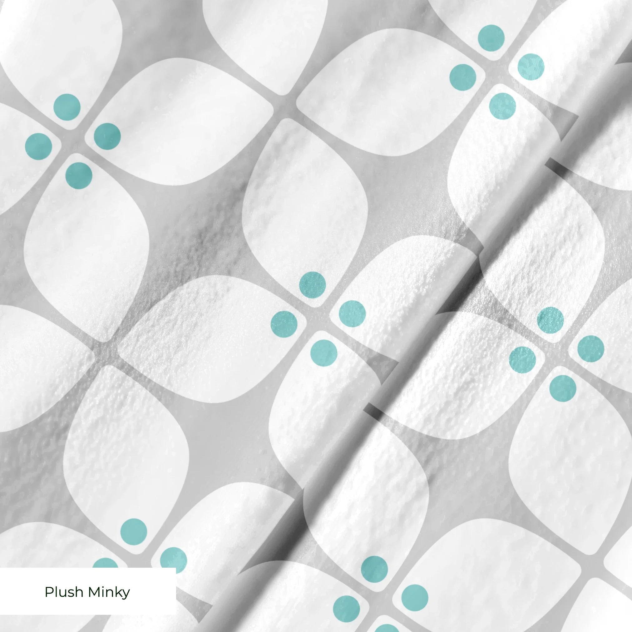 Square Mod in Mist — square mod print, in palest dove grey on white, barely there
