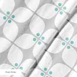 Square Mod in Mist — square mod print, in palest dove grey on white, barely there