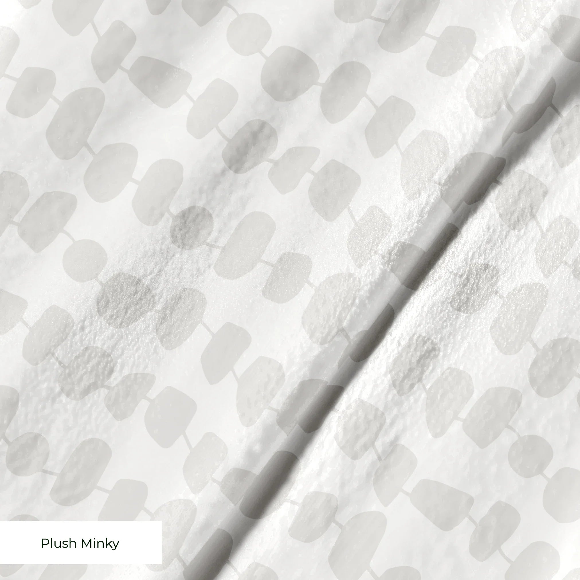 Atomic Stack in Marshmellow — atomic stack print, in white forms on the palest marshmallow grey, tonal and quiet