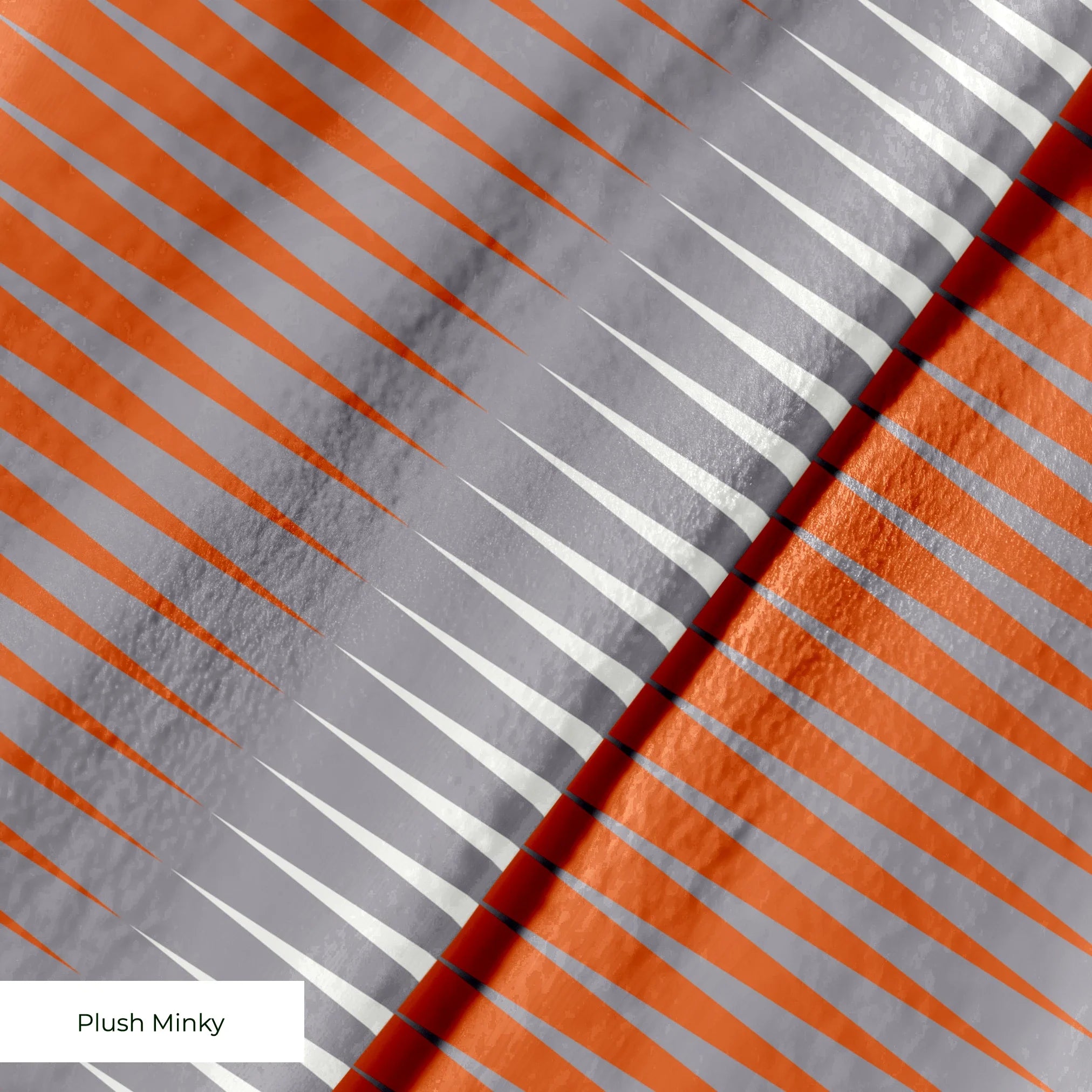 Parallax in Cocktail — parallax print, in coral red and rust shading to white