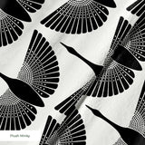 Egret of Joy in Onyx — egret of joy print, in black and bone with high-contrast graphic edges