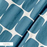 Atomic Bricks in Slate — atomic bricks print, in dusty slate blue with a bone grid