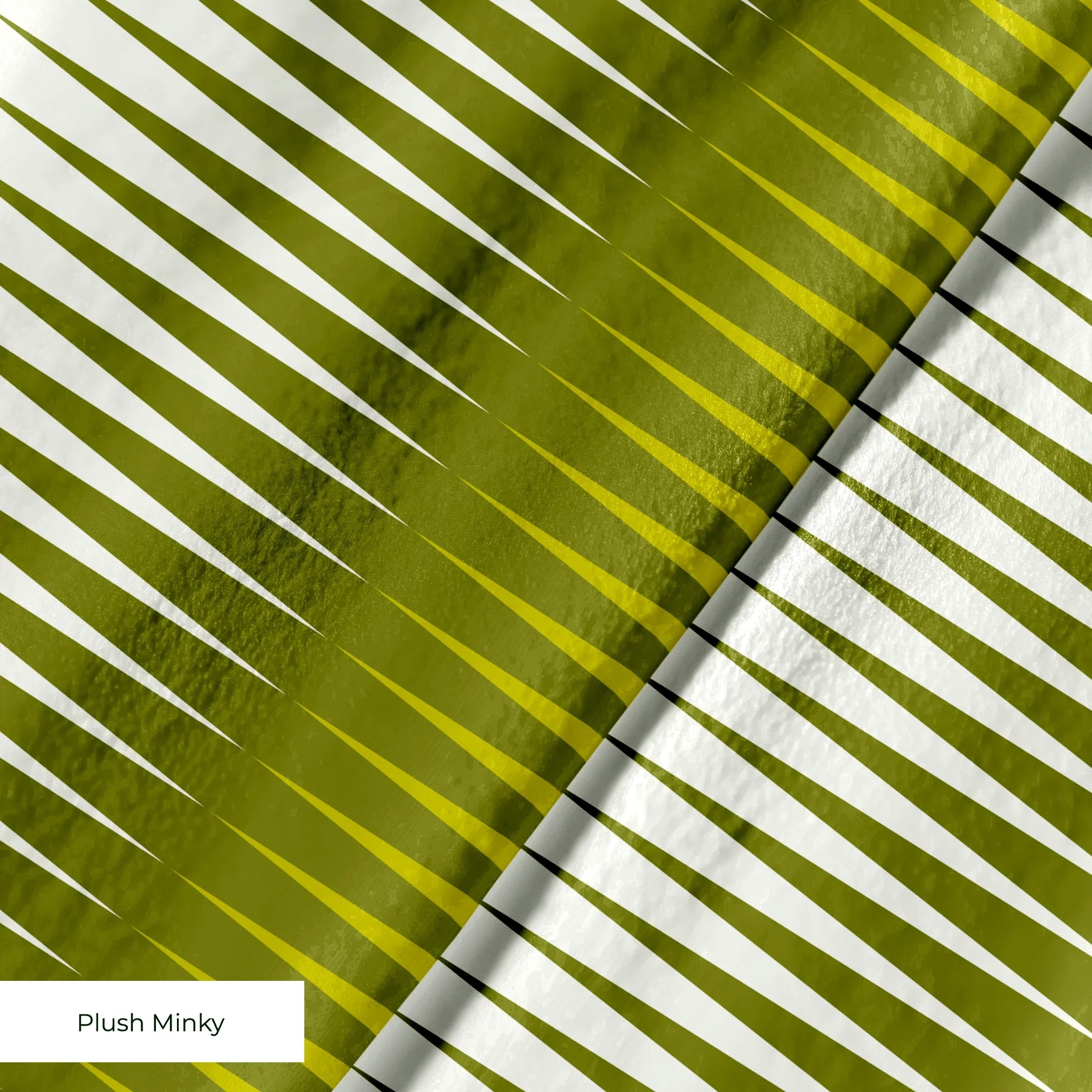 Parallax in Avocado — parallax print, in chartreuse and olive shading to cream