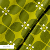 Square Mod in Avocado — square mod print, in tone-on-tone avocado and olive green